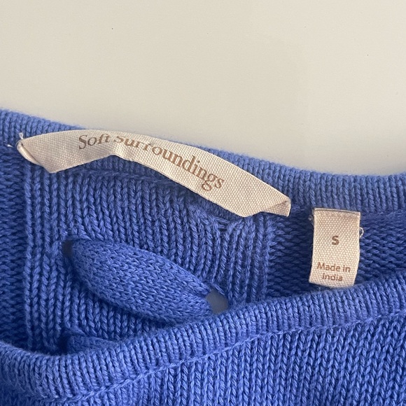 Soft Surroundings Cable Knit  3/4 Sleeve Sweater - Picture 7 of 11